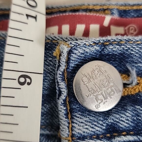 Levi's 527 red tab blue denim bootcut jeans Size 28 Juniors 16 - Picture 14 of 15